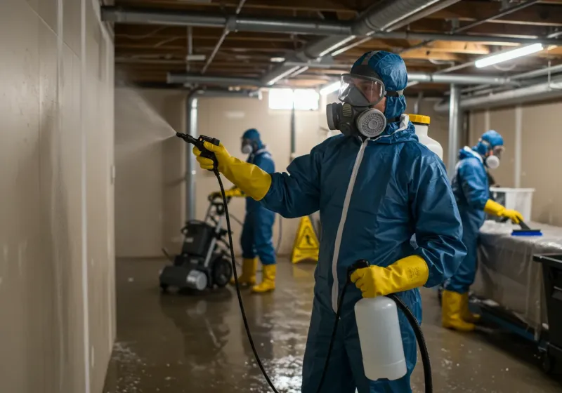 Basement Sanitization and Antimicrobial Treatment process in City of Staunton, VA